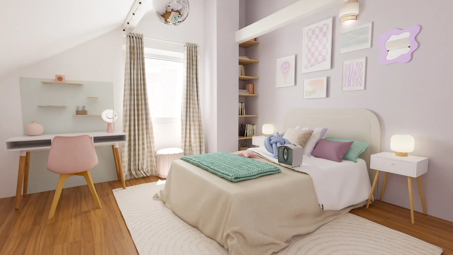 Chambre — Bleu Canard & Bois